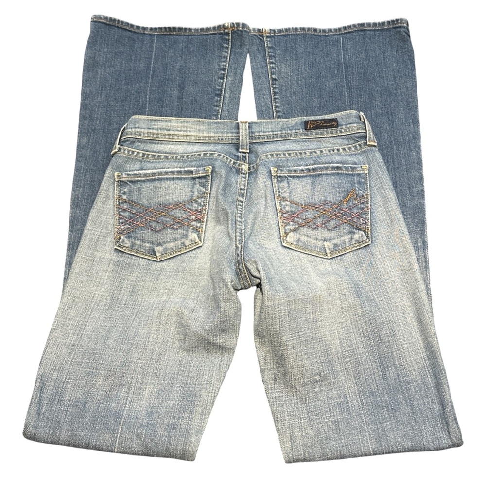 CITIZENS OF HUMANITY faded "naomi #065 stretch low waist flair" jeans, 24.